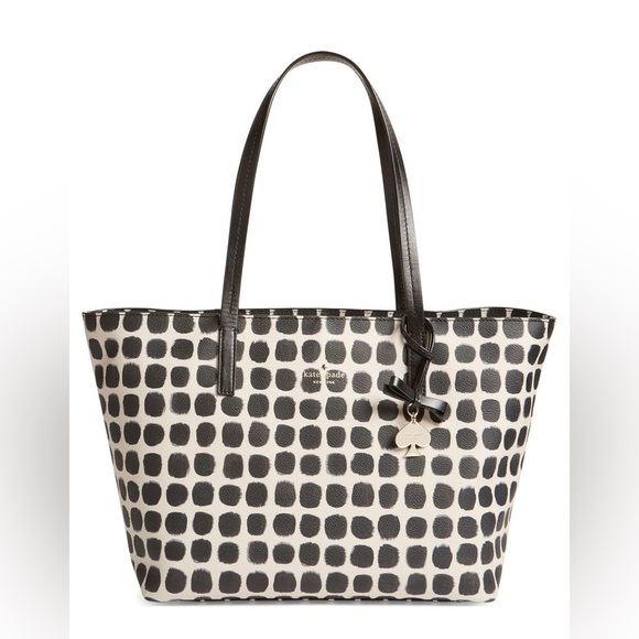 Kate Spade Black and White Hawthorne Tote - Picture 1 of 8